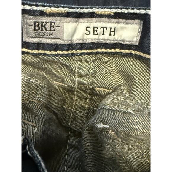 BKE Seth Distressed Straight Leg Jeans Men’s 42XL (42x34) Blue ABM1752 - Picture 3 of 12